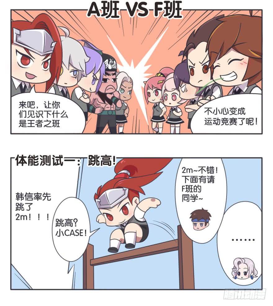 王者萌萌假日第二话漫画,体育课 体能一样很重要3图