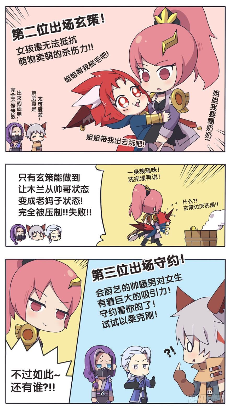 王者萌萌假日全集免费看漫画,木兰队长有软妹子的一面吗？4图