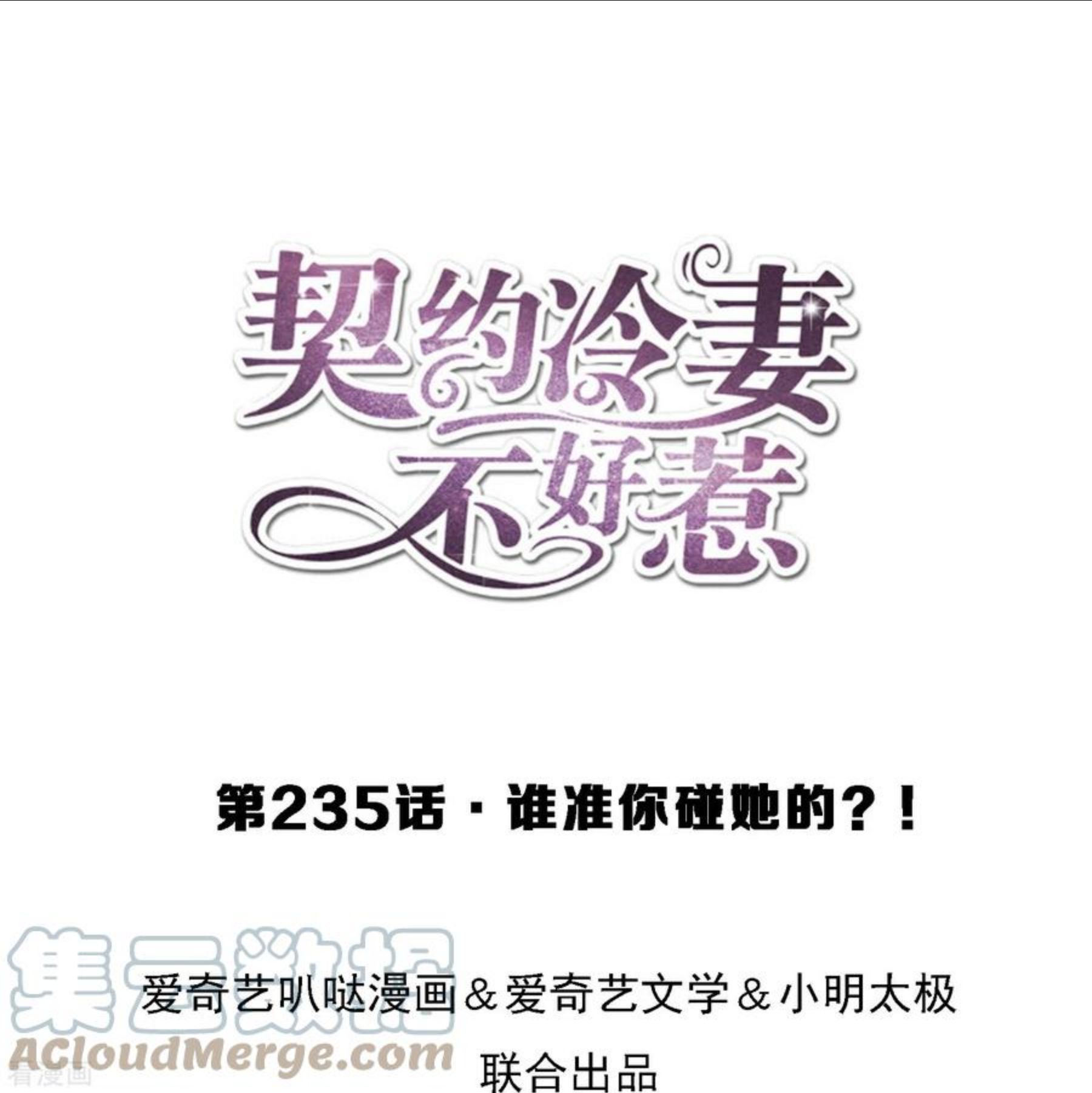 契约冷妻不好惹男主干净吗漫画,第235话 谁准你碰她的？！1图