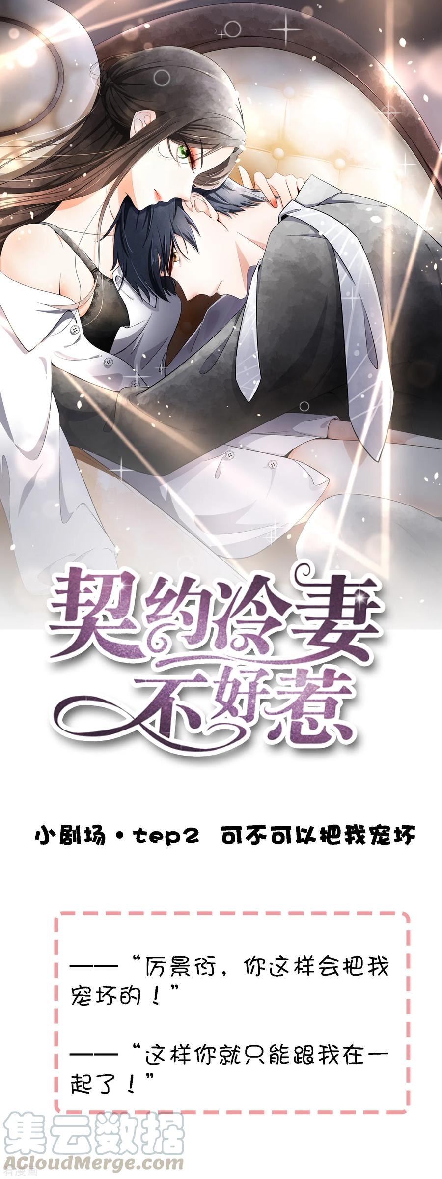 契约冷妻不好惹动漫免费观看漫画,小剧场04 可不可以把我宠坏1图