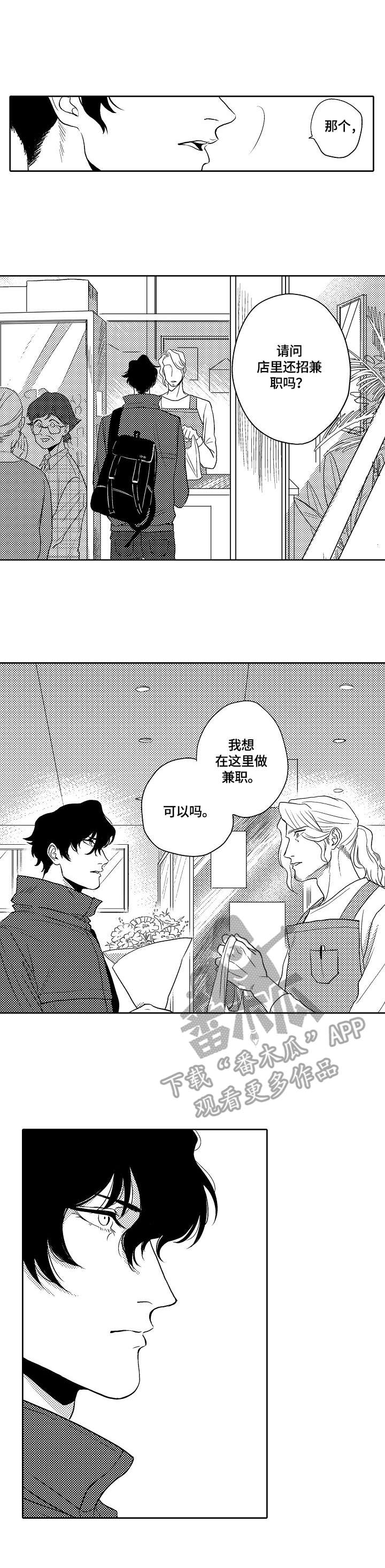 自己如何开鲜花店漫画,第3章：应聘兼职1图