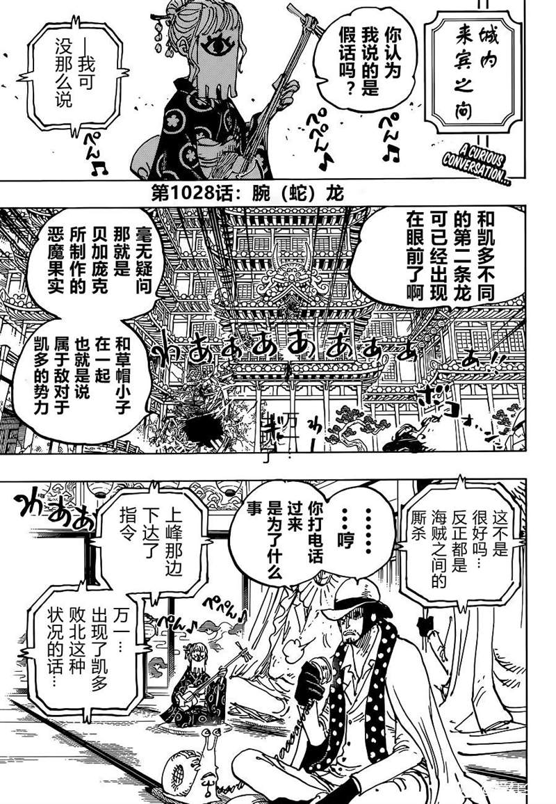 海贼王壮志雄心漫画,第1028话腕3图