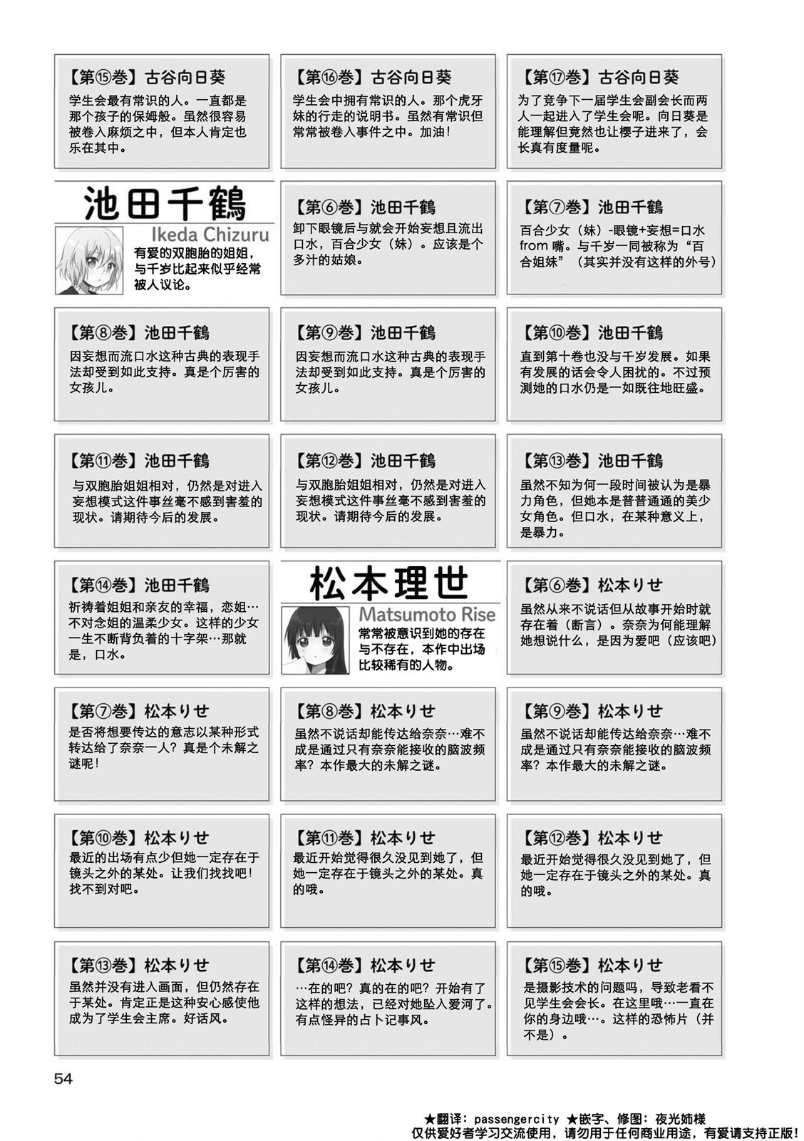 摇曳百合第一季完整版漫画,人物说明文变迁031图