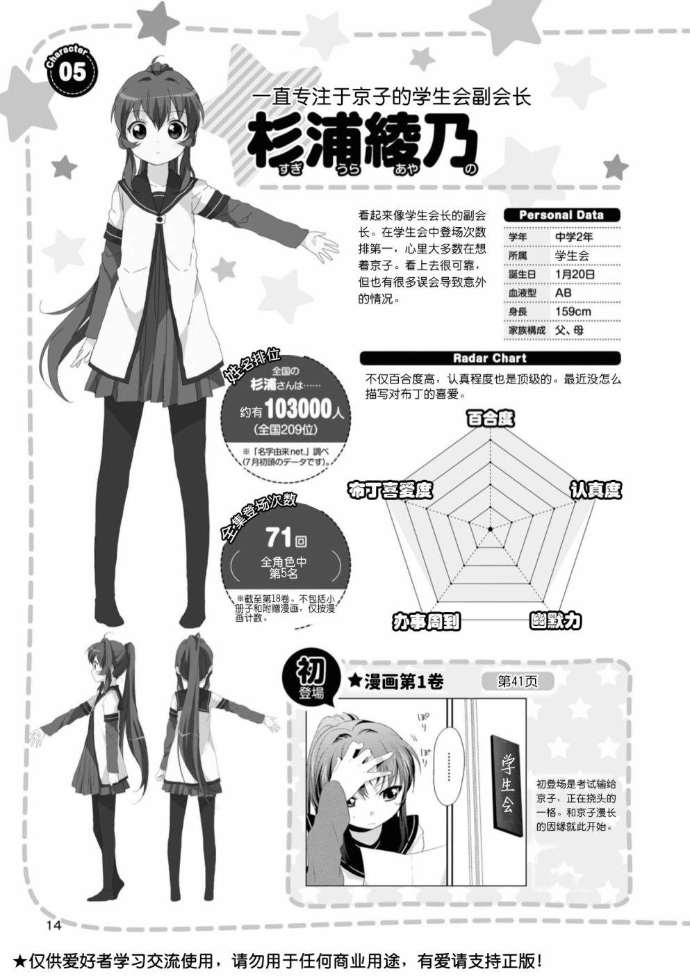 摇曳百合资料集结局漫画,人物篇绫乃千岁1图