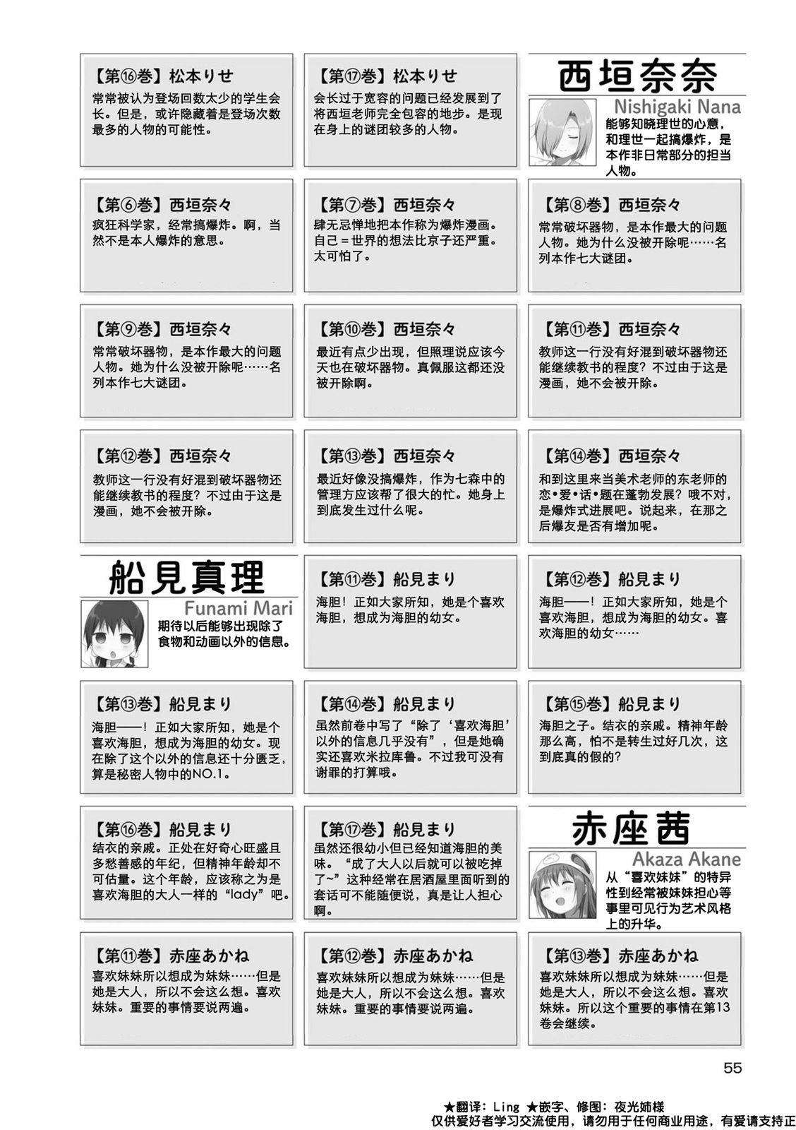 摇曳百合第一季完整版漫画,人物说明文变迁032图