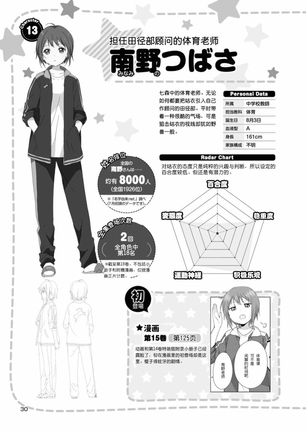 摇曳百合的作品漫画,人物篇南野北宫1图
