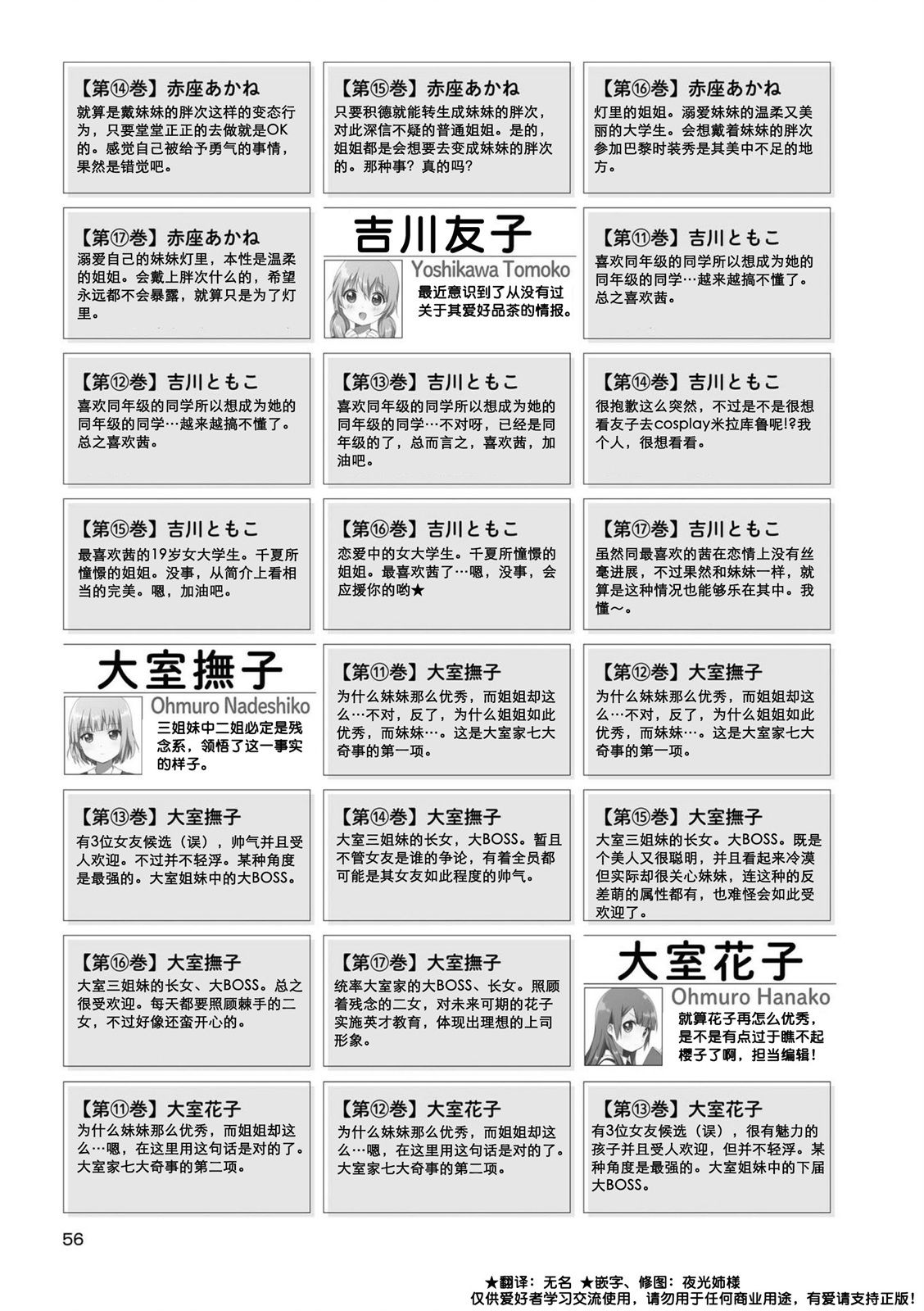 摇曳百合第一季完整版漫画,人物说明文变迁033图