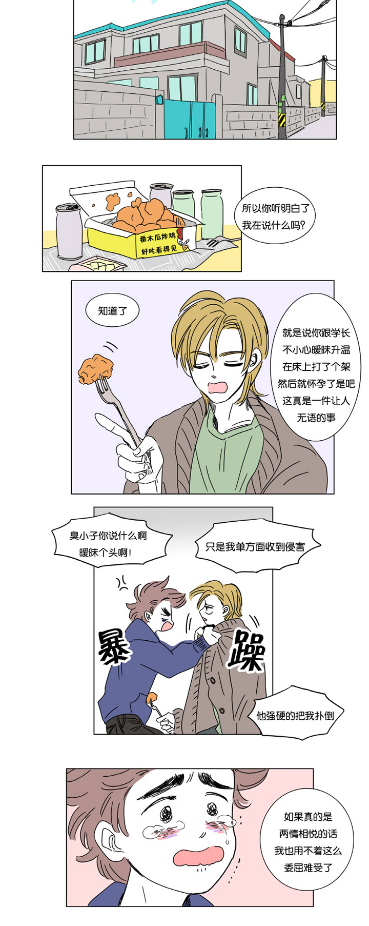 一家四口在海边的图片漫画,第1章：怀孕5图
