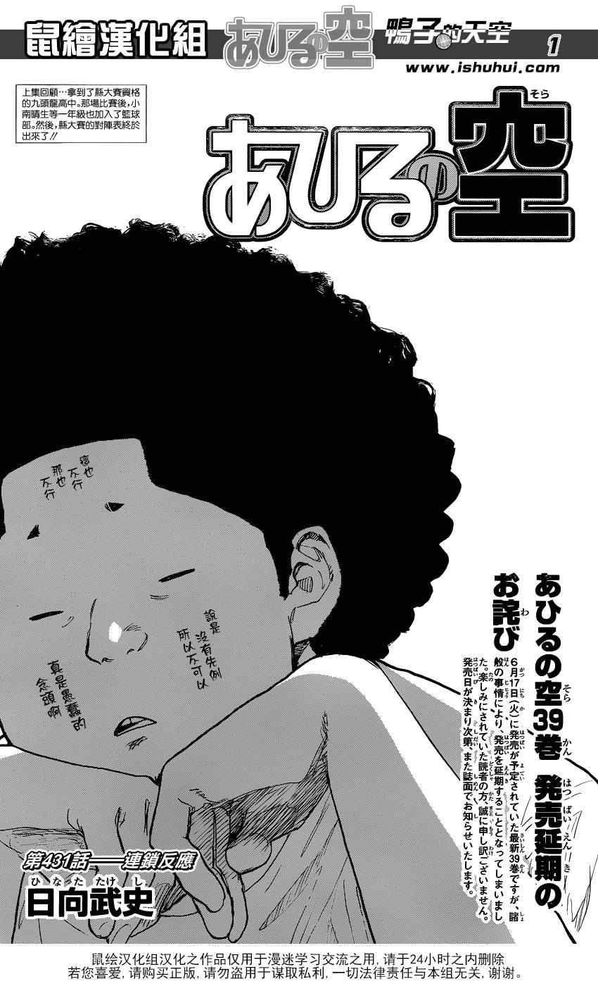 篮球少年王车谷空结局漫画,第431话1图