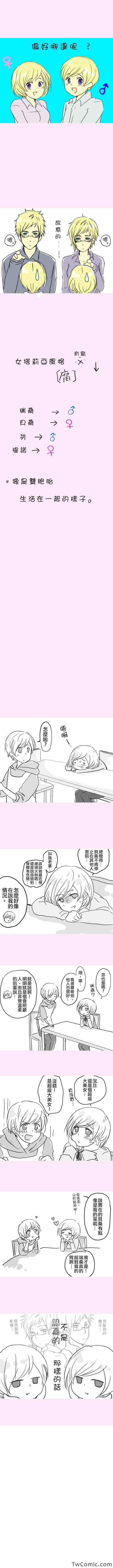黑塔利亚同人剪辑漫画,瑞典x芬兰1图