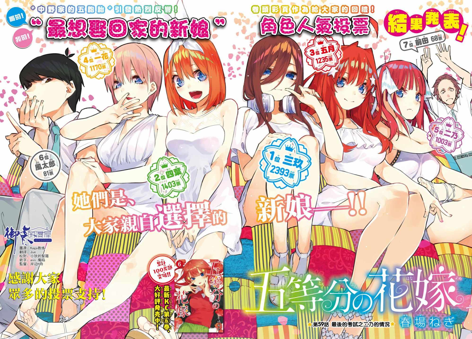 五等分的花嫁第一季免费观看樱花动漫漫画,第59话最后的考试之二乃的情况2图