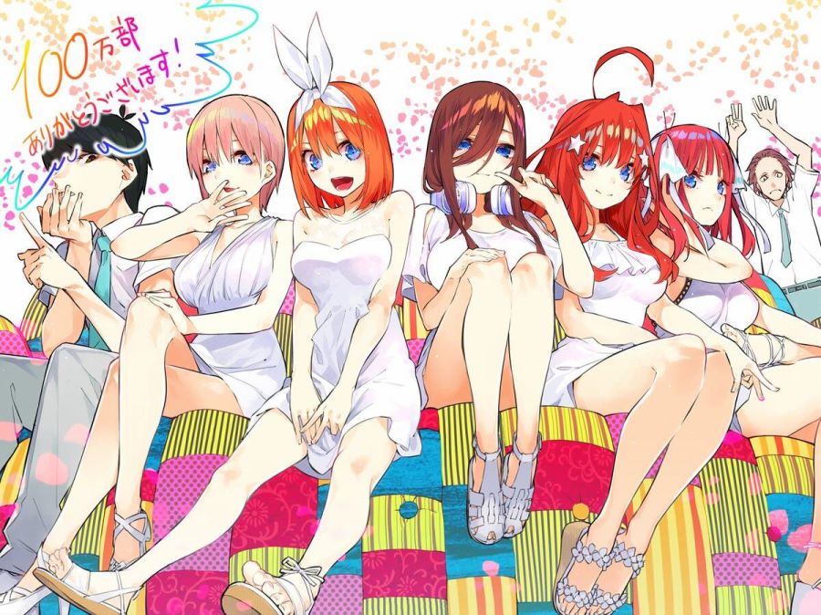 五等分的花嫁壁纸漫画,100万部贺图1图