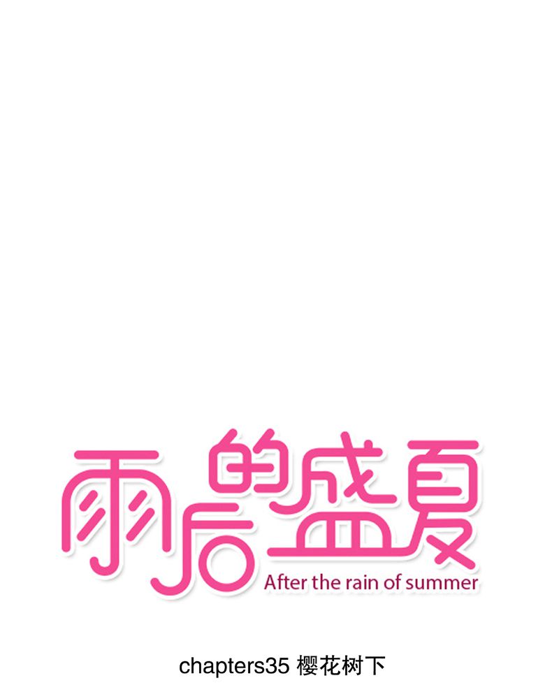 雨后的彩虹 郑源漫画,第35章：樱花树下1图