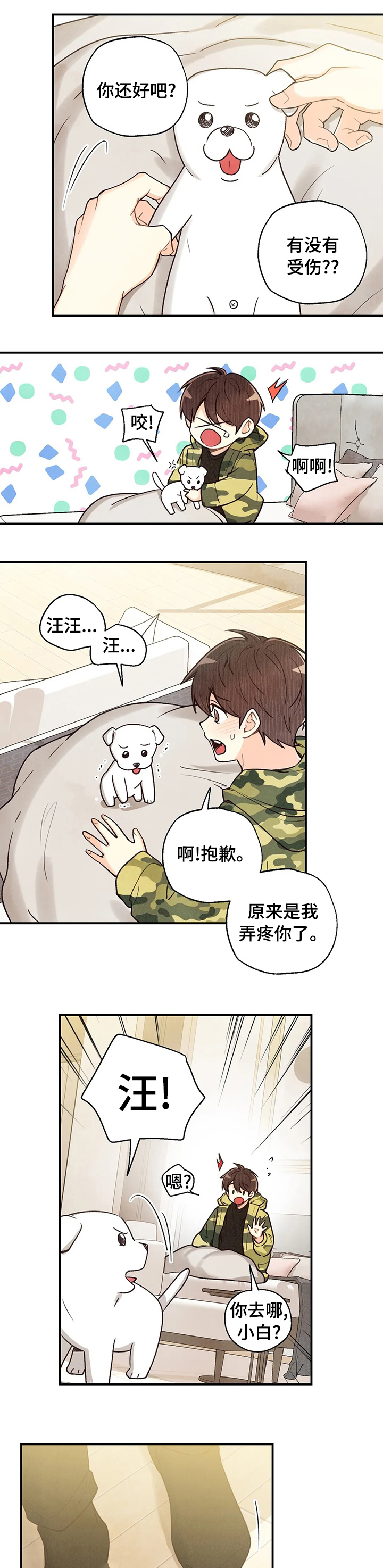 身体纹立体文字漫画,第95章：车祸那次的狗狗3图