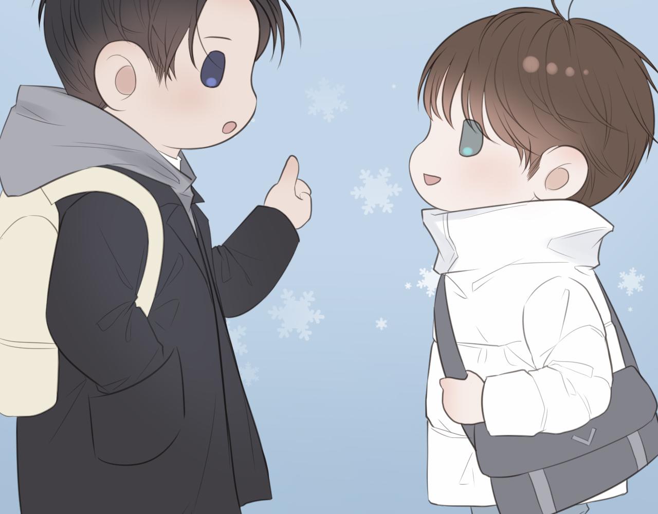 初雪的时候一定要和喜欢的人告白漫画,一起走走吧4图